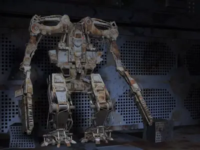 Robbot robot Low-poly 3D model