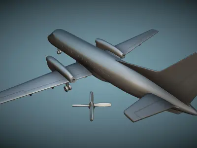 Saab 340A - 3D Printable Model 3D print model
