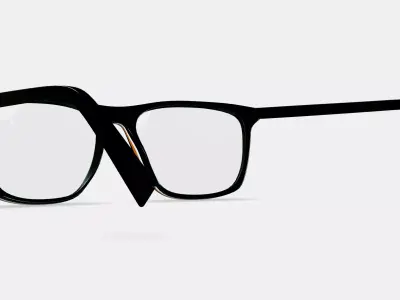Fletcher Eyeglasses in Black Matte Eclipse 3D model