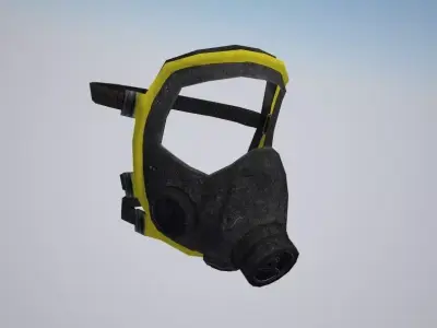 Mask gas transparent biochemical airsoft character mercenary 3D model