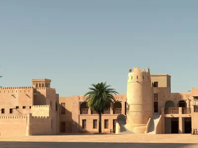 AjmanFort - UAE Low-poly 3D model