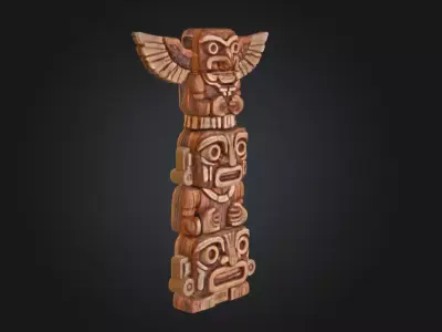 Totem Harmony Low-poly 3D model