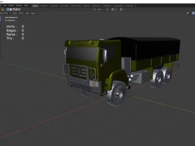 Volkswagen Constellation military trucks 3D model