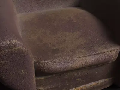 3D Worn Sofa Model Free 3D model