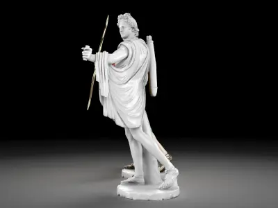 Apollo statue collection Low-poly 3D model