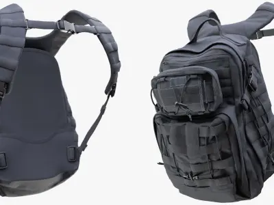 Backpack 112 - All MH Bodies and UE5 Skeletons - Rigged Low-poly 3D model