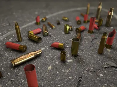 Crime Scenes - Cartridge Cases Low-poly 3D model