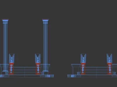 Royal entrance stairs Free 3D model