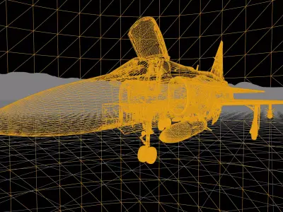 Rigged Saab 37 Viggen Fighter 3D model
