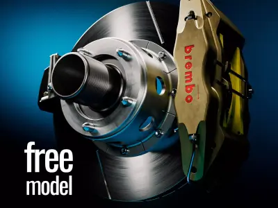 Brembo Racing Brakes - CAD Model  Free 3D model