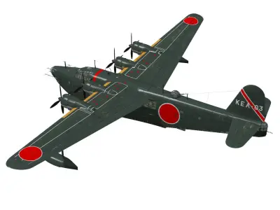 Kawanishi H8K Emily Type12 Late 3D model