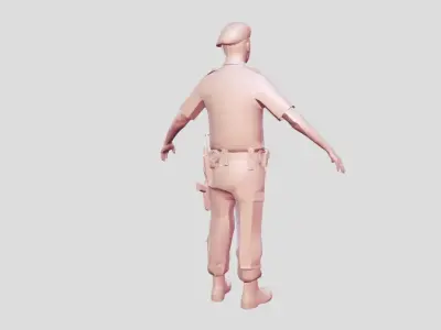 Security  soldier man character 3D model