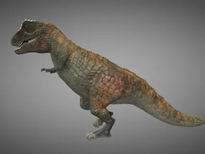 Tiranosaur Rex Animated Textured Low-poly 3D model