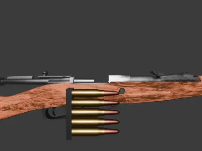 WW2 Mosin Nagant - Game Ready Free low-poly 3D model