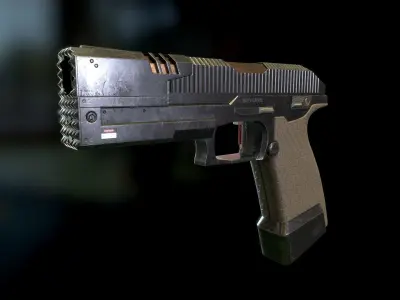 P2020 Pistol from Apex Legends Low-poly 3D model