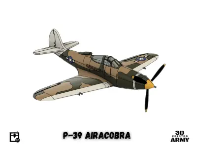 Bell P-39 Airacobra - STL files for 3D printing  3D print model