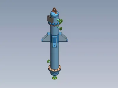Vertical heat exchanger 3D model