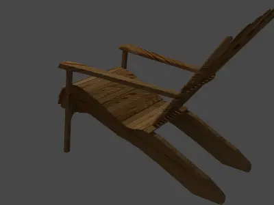 Adirondack chair Low-poly 3D model buy