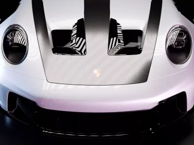 Cinematic Dark Studio Car Render Scene for Blender 3D Model 3D model