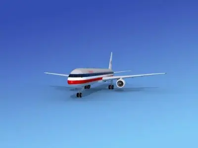Boeing 757-300 American 3D model