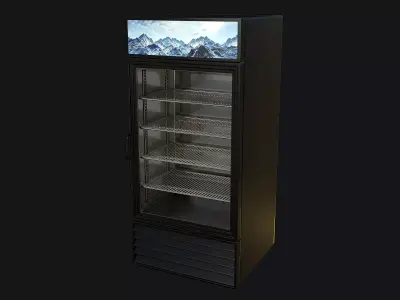 Commercial Fridge Cooler PBR Low-poly 3D model