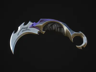 Reaver Karambit Knife Valorant Low-poly 3D model