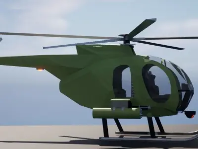 Little Bird Helicopter 3D model