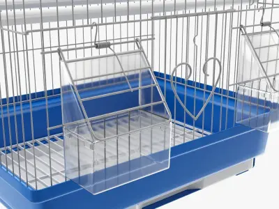 Flat top bird cage 3D model