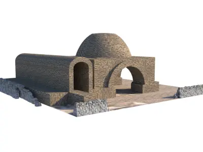 fireplace-Historical temple-place of worship 3D model