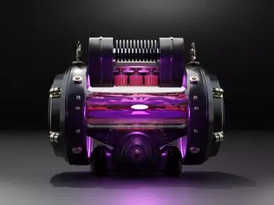 Stylized Pulse Engine animation 3D model 3D model