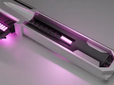 Low-poly Sci-Fi Riffle Strom Low-poly 3D model