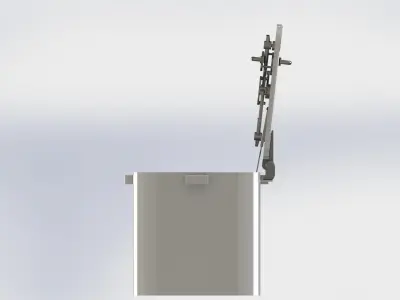 Weathertight Marine Hatch 600x600x600mm with INOX cleats 3D model