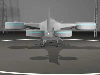 TiltRotor Quadcopter 3D model