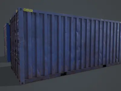 Container PBR Low-poly 3D model