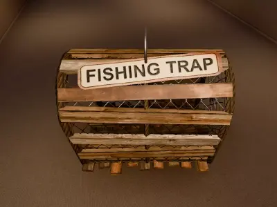 Fish Trap - PBR Low-poly 3D model