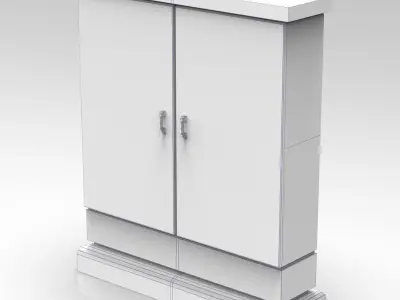Electrical Cabinet Transformer Low-poly 3D model