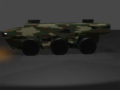 Armored vehicle Low-poly 3D model