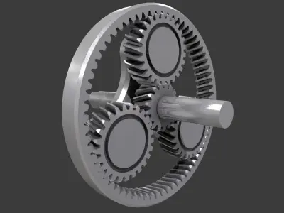 Planetary gear Low-poly 3D model