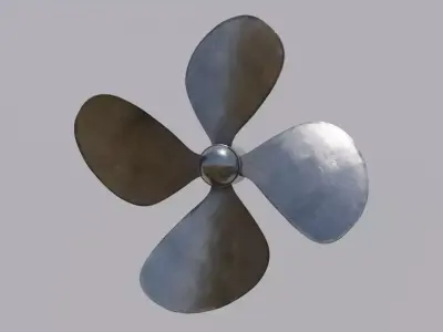 ship fan 3D model Low-poly 3D model