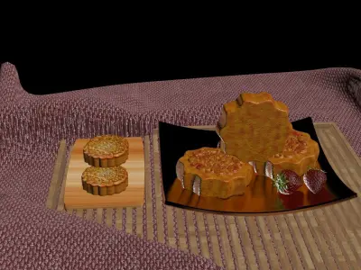 Chinese moon cake 3D model