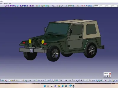 jeep wrangler sahara 1997 3D model