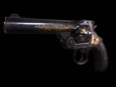 Henry Revolver Low-poly 3D model