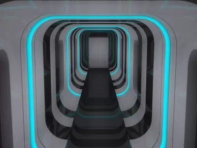 Sci Fi Corridor 3D model 189