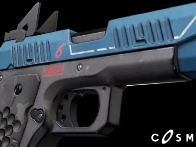 Cyberpunk Gun - The Rager - M3 Low-poly 3D model