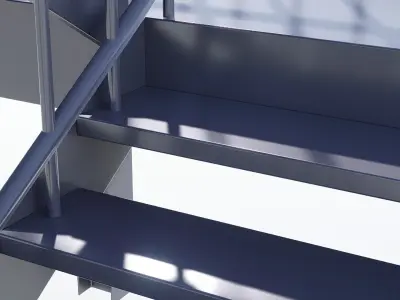 Stair Low-poly 3D model