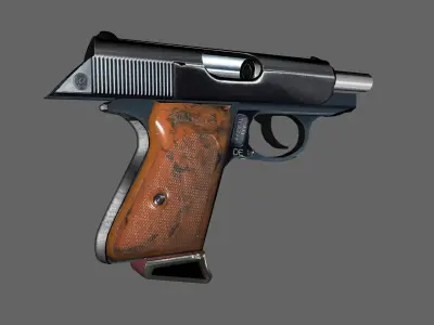 Walther PPK Low-poly 3D model