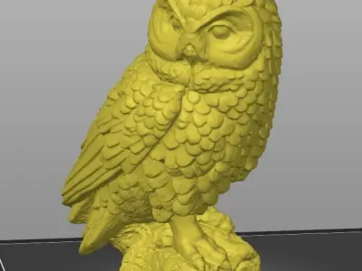 garden owl 3D print model
