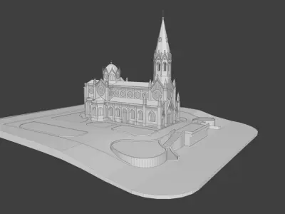 Lowpoly Brazilian Church 3D model
