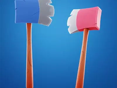 Stylized Axe Low-poly 3D model