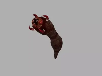 Worm 3D Low-poly 3D model